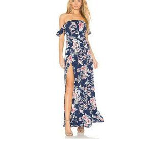 chinese dress ladies Dear Skye Floral Dress in Blue Medium